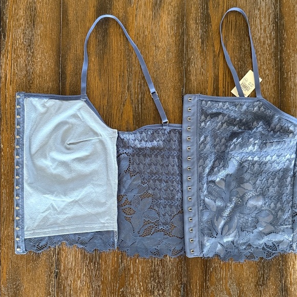 NWT Aerie Floral Lace Corset Top Blue Size XS - Picture 6 of 8